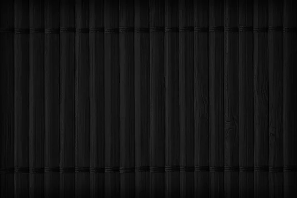 Estera de bambú blanqueada y manchada Muestra de textura Grunge negra — Foto de Stock