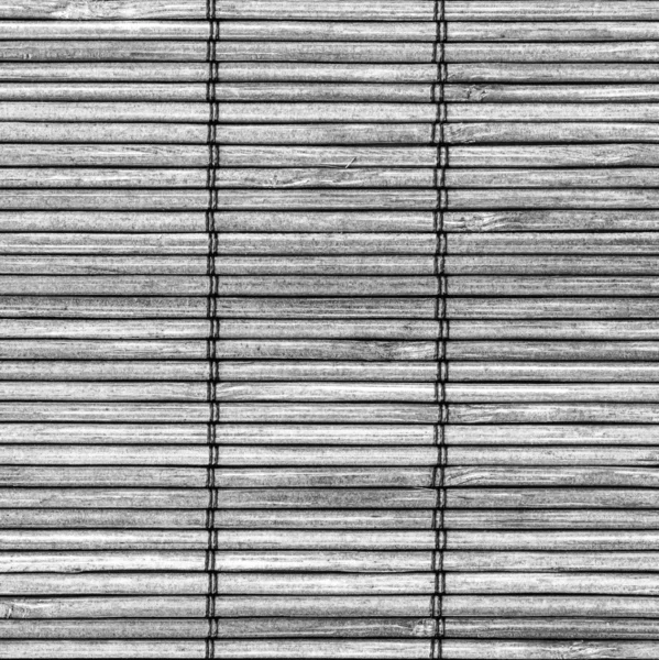 Bamboo Mat Handiwork Bleached and Stained Gray Grunge Texture Sample — Stock Photo, Image