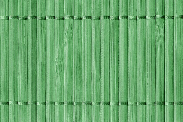 Tappetino di bambù Handiwork Campione di texture in grunge verde sbiancato e colorato — Foto Stock