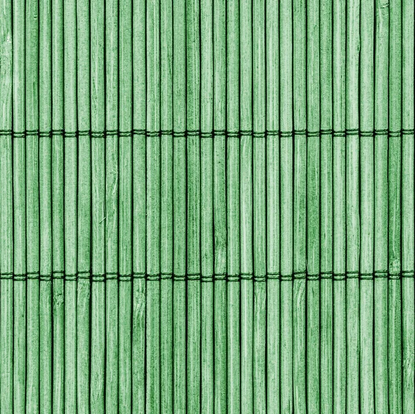 Tappetino di bambù Handiwork Campione di texture in grunge verde sbiancato e colorato — Foto Stock
