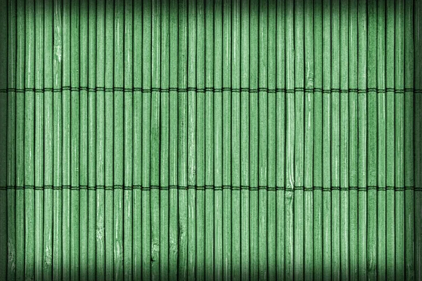 Bamboe Mat handwerk gebleekt en gekleurd groene vignet Grunge textuur monster — Stockfoto