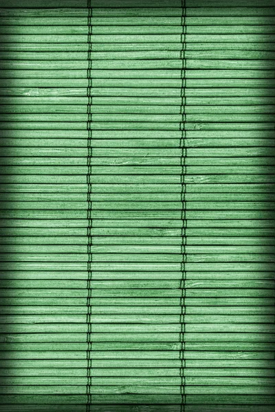 Tapis en bambou Handiwork Vignette verte blanchie et tachée Échantillon de texture grunge — Photo