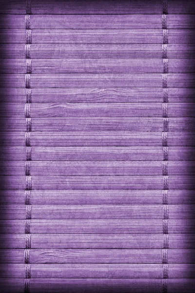 Bambusová rohož dílo bělené a obarví fialové Vignette Grunge textury vzorku — Stock fotografie