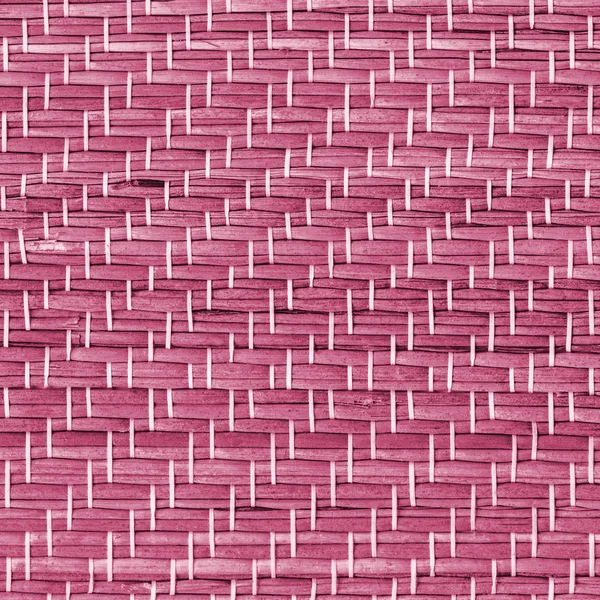 Straw Mat Bleached and Stained Magenta Grunge Texture Sample — Stock Photo, Image