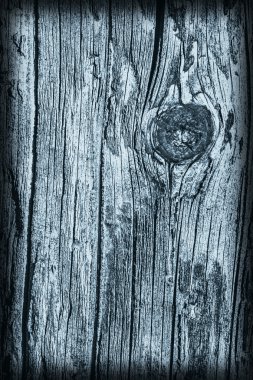 Eski mavi Vignette Grunge yüzey doku detay lekeli kırık kare ahşap baba yıpranmış