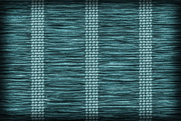 Papel pergaminho Plaited Place Mat Cyan azul manchado vinheta Grunge textura amostra — Fotografia de Stock