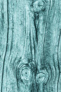 Eski yıpranmış kırık çürük ahşap ağartılmış ve camgöbeği Grunge doku lekeli