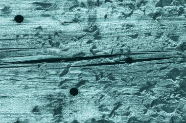 Eski yıpranmış kırık çürük ahşap ağartılmış ve camgöbeği Grunge doku lekeli