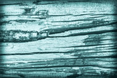 Eski yıpranmış kırık çürük ahşap ağartılmış ve camgöbeği Vignette Grunge doku lekeli