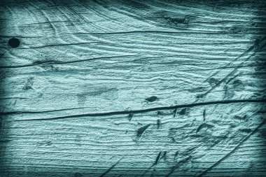 Eski yıpranmış kırık çürük ahşap lekeli mavi Vignette Grunge doku dokuma