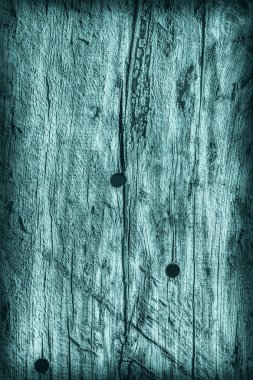 Eski yıpranmış kırık çürük ahşap lekeli mavi Vignette Grunge doku dokuma