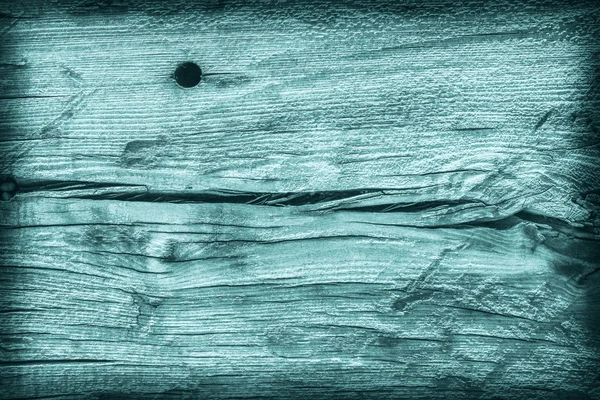 Stary wiązane wyblakły pęknięty zbutwiałe drewno barwione cyjan winieta Grunge tekstury — Zdjęcie stockowe