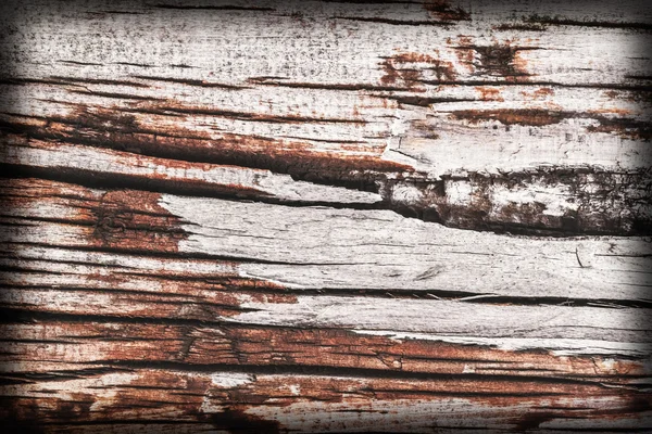 Bitümlü Vignette yüzey doku çürümüş yıpranmış eski ahşap baba kırık — Stok fotoğraf
