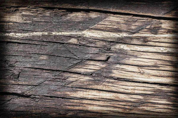 Old Square Timber Bollard Weathered Rotten Cracked Bituminous Vignette Grunge Surface Texture