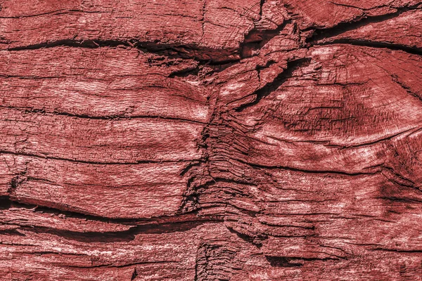 Vieille altéré pourri fissuré bois teint rouge Grunge texture de surface — Photo
