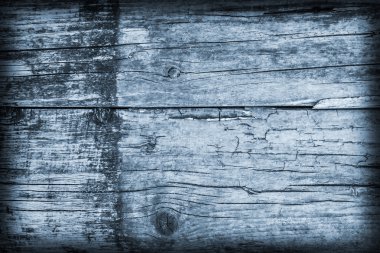 Mavi Vignette Grunge doku eski yıpranmış kırık Floorboard Planking lekeli