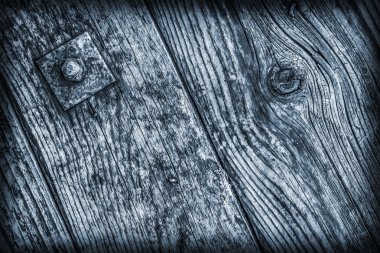 Mavi Vignette Grunge doku eski yıpranmış kırık Floorboard Planking lekeli