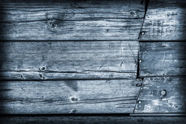 Régi kopott repedt Floorboard deszka festett kék matrica Grunge textúra — Stock Fotó