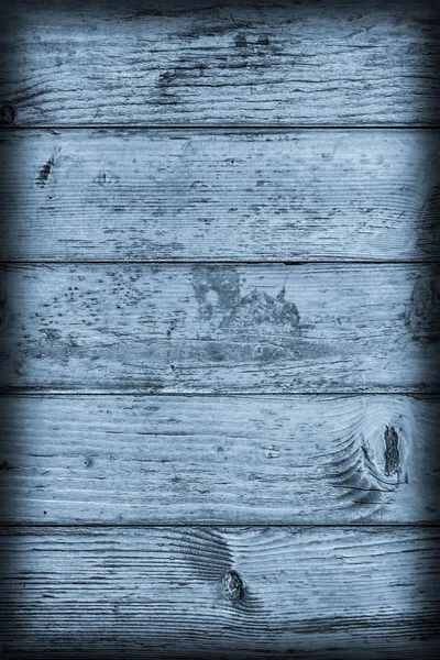 Old Weathered Cracked Floorboard Planking Stained Blue Vignette Grunge Texture — Stock Photo, Image