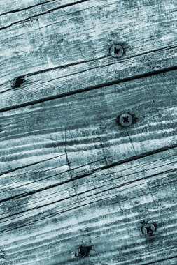 Eski yıpranmış kırık Floorboard lekeli mavi doku tahta (tahtalar)