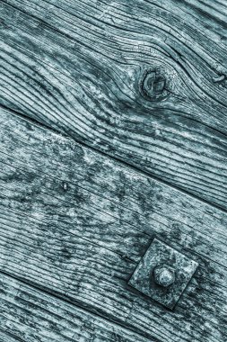 Eski yıpranmış kırık Floorboard lekeli mavi doku tahta (tahtalar)