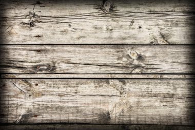 Eski kırık çürük ahşap döşemeler Vignette Grunge doku yıpranmış