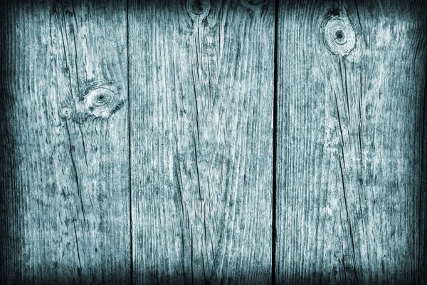Old Weathered Cracked Planking Stained Cyan Vignette Grunge Texture — Stock Photo, Image