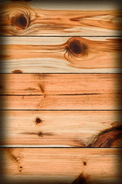 Varnished Pine Wood Floorboards, Vignette Grunge Texture Detail — Stock Photo, Image