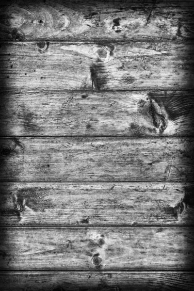 Old Weathered incrinato Planking plancia sbiancato e macchiato grigio Vignette Grunge Texture — Foto Stock