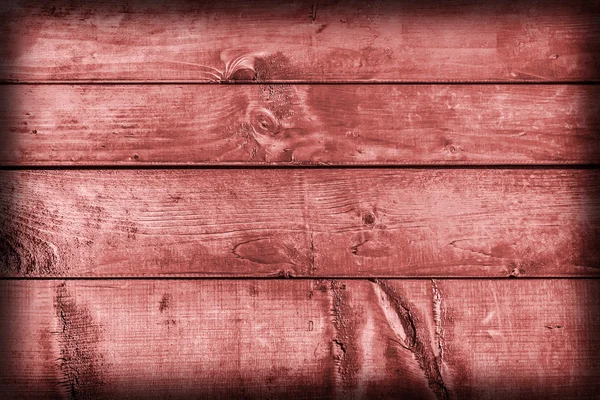 Velho Weathered rachado Floorboard prancha manchado vermelho vinheta Grunge textura — Fotografia de Stock