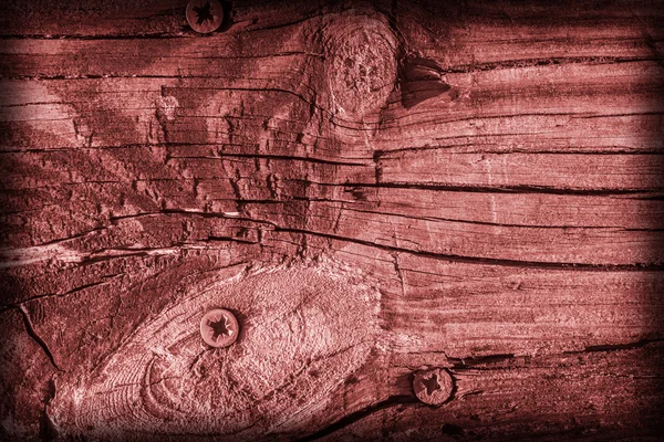 Velho Weathered rachado Floorboard prancha manchado vermelho vinheta Grunge textura — Fotografia de Stock