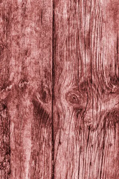 Gamla väderbitna ruttna knäckt trä färgas röd Grunge ytstruktur — Stockfoto