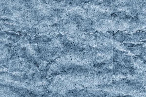 Recykling zmięty papier pakowy brązowy cętkowane barwiony niebieski Grunge tekstury — Zdjęcie stockowe