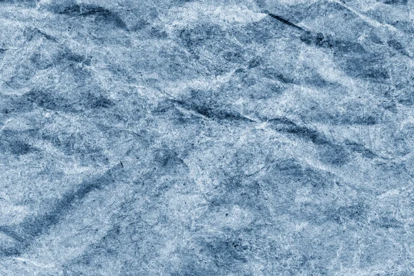 Újra barna nátronpapirból gyűrött, foltos festett kék Grunge textúra — Stock Fotó