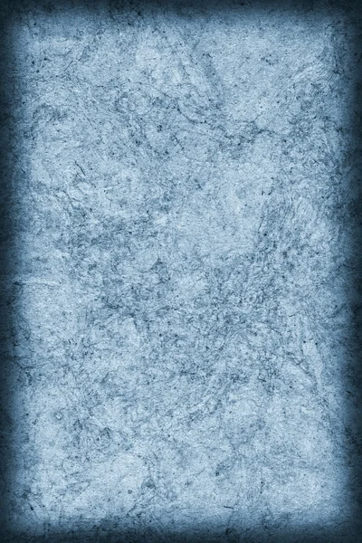 Återvinn brunt kraftpapper skrynklade melerat färgas svagt ljusblå Vignette Grunge konsistens — Stockfoto