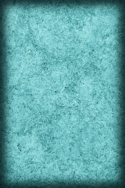 Återvinn brunt kraftpapper skrynklade melerat målat Cyan Vignette Grunge konsistens — Stockfoto