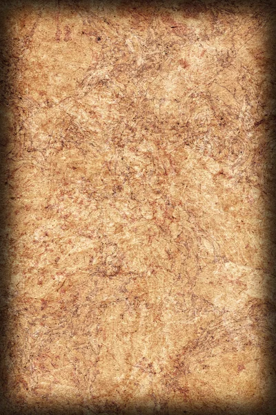 Riciclare marrone carta Kraft increspato Blotted screpolato Vignette Grunge Texture — Foto Stock