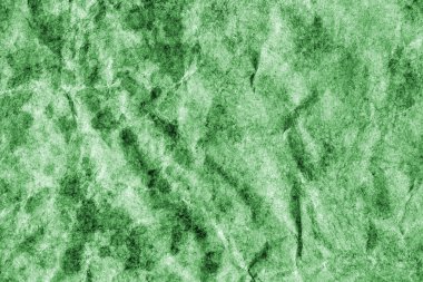 Geri dönüşüm Kraft kağıt buruşuk lekeli yeşil Grunge doku tasarlamak