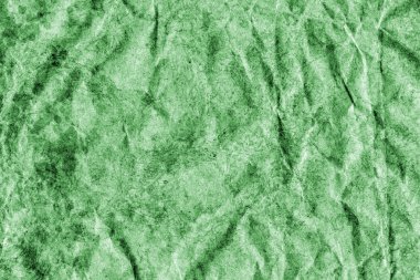 Geri dönüşüm Kraft kağıt buruşuk lekeli yeşil Grunge doku tasarlamak