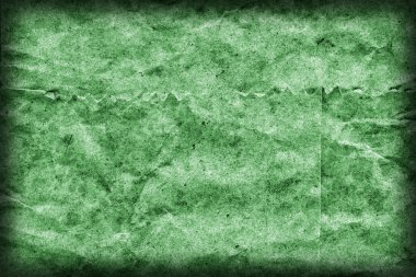 Geri dönüşüm Kraft kağıt buruşuk lekeli yeşil Vignette Grunge doku tasarlamak