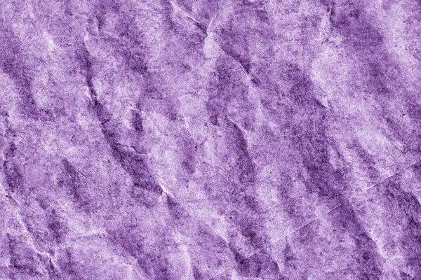 Recycle Kraft Paper Crumpled Mottled Stained Purple Grunge Texture — Stockfoto