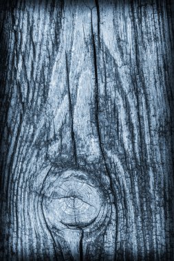 Eski yıpranmış kırık çürük ahşap lekeli mavi Vignette Grunge doku dokuma