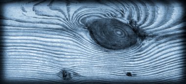 Eski yıpranmış kırık çürük ahşap lekeli mavi Vignette Grunge doku dokuma