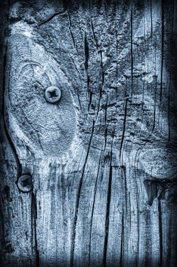 Eski yıpranmış kırık çürük ahşap lekeli mavi Vignette Grunge doku dokuma