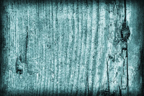 Stary wiązane wyblakły pęknięty zgniłe winieta cyjan drewno Grunge tekstury — Zdjęcie stockowe