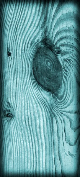 結ばれた古い風化割れ腐った木材シアン ビネット グランジ テクスチャ — ストック写真