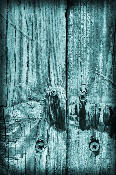 老打结风化破碎烂木青色 Vignette Grunge 纹理 — 图库照片