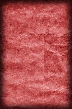 Geri dönüşüm Kraft kağıt buruşuk lekeli kırmızı Vignette Grunge doku tasarlamak