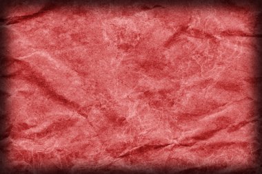 Geri dönüşüm Kraft kağıt buruşuk lekeli kırmızı Vignette Grunge doku tasarlamak