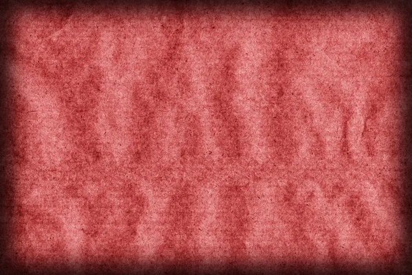 Reciclar papel Kraft arrugado moteado manchado de viñeta roja textura grunge —  Fotos de Stock